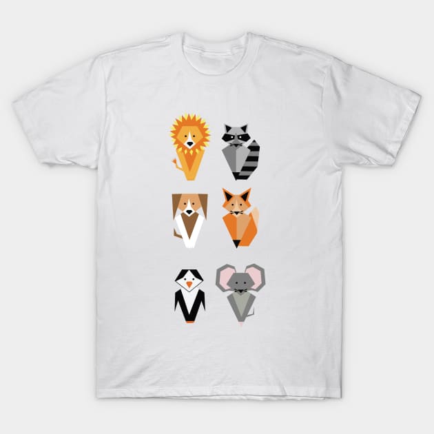 Little Origami Animals T-Shirt by arrussell